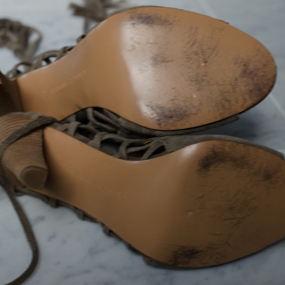 Banana Republic Suede Lace Up Grey Sandals 7 - Picture 5 of 6